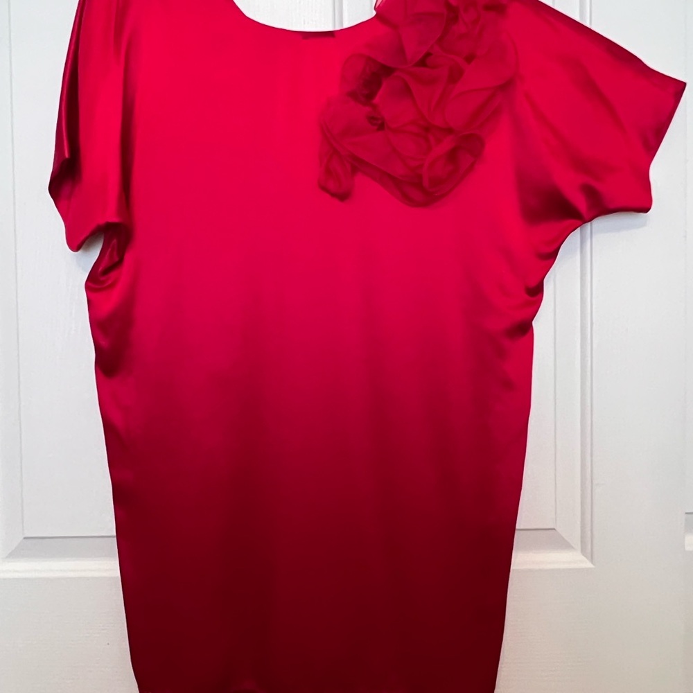 Size 12 Red silk party dress